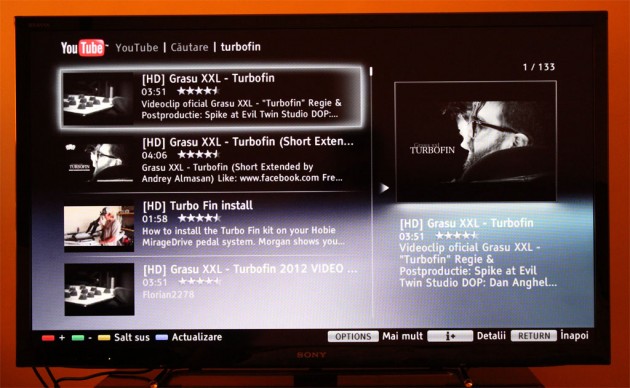 Aplicatie YouTube Sony KDL-46HX751