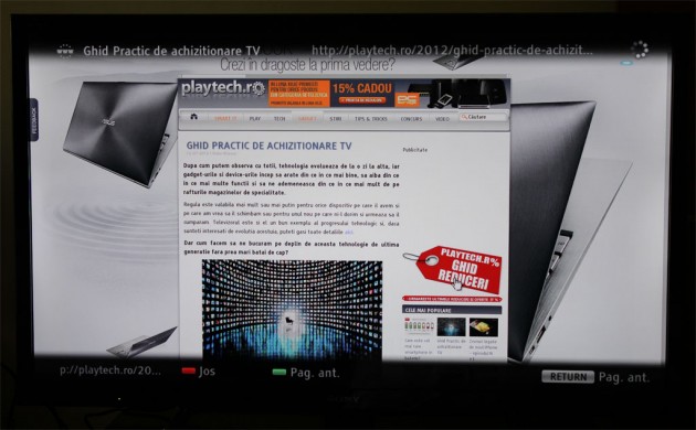 Navigare Web Sony KDL-46HX751