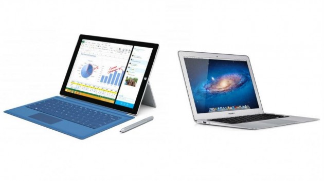 microsoft surface pro 3 vs macbook air