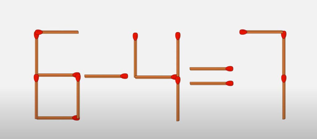 Test de matematică pe care îl rezolvă elevii de liceu. Mută doar două chibrituri și rezolvă 6-4=7