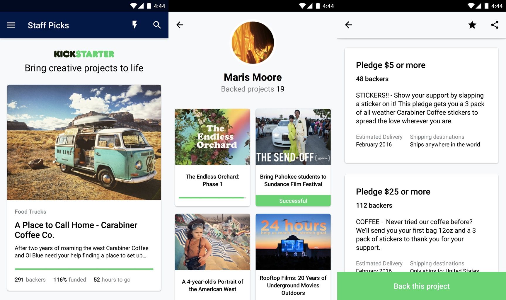 Kickstarter a ajuns, în sfârșit, și pe Android