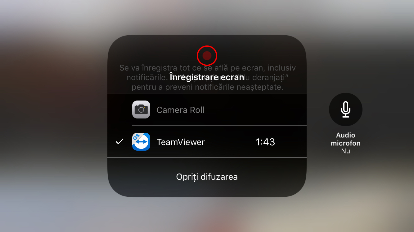 Cum partajezi ecranul de la iPhone prin TeamViewer
