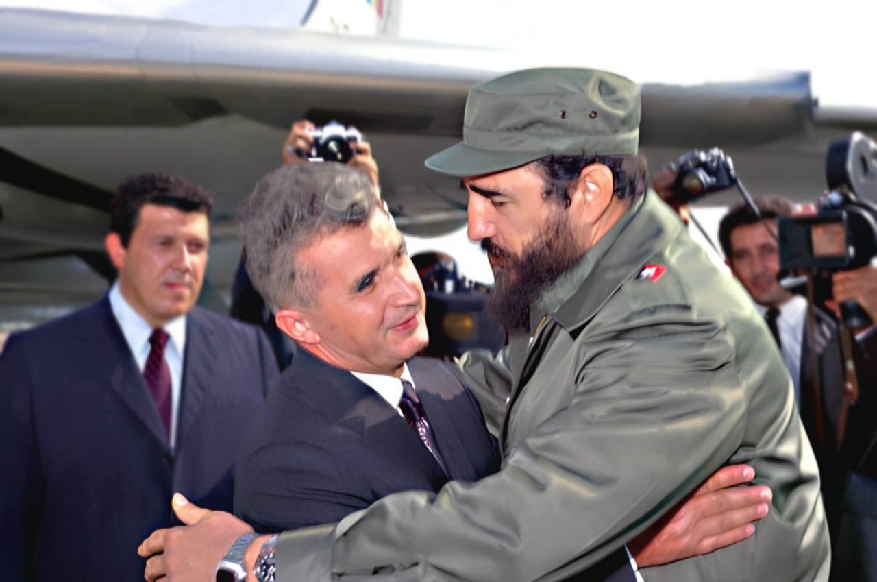 Nicolae Ceausescu vizita Fidel Castro Cuba