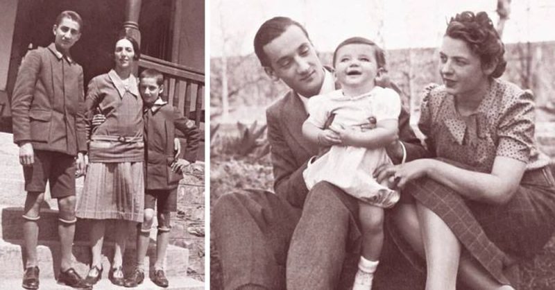 Neagu Djuvara alaturi de sotia si copiii sai. Foto arhiva