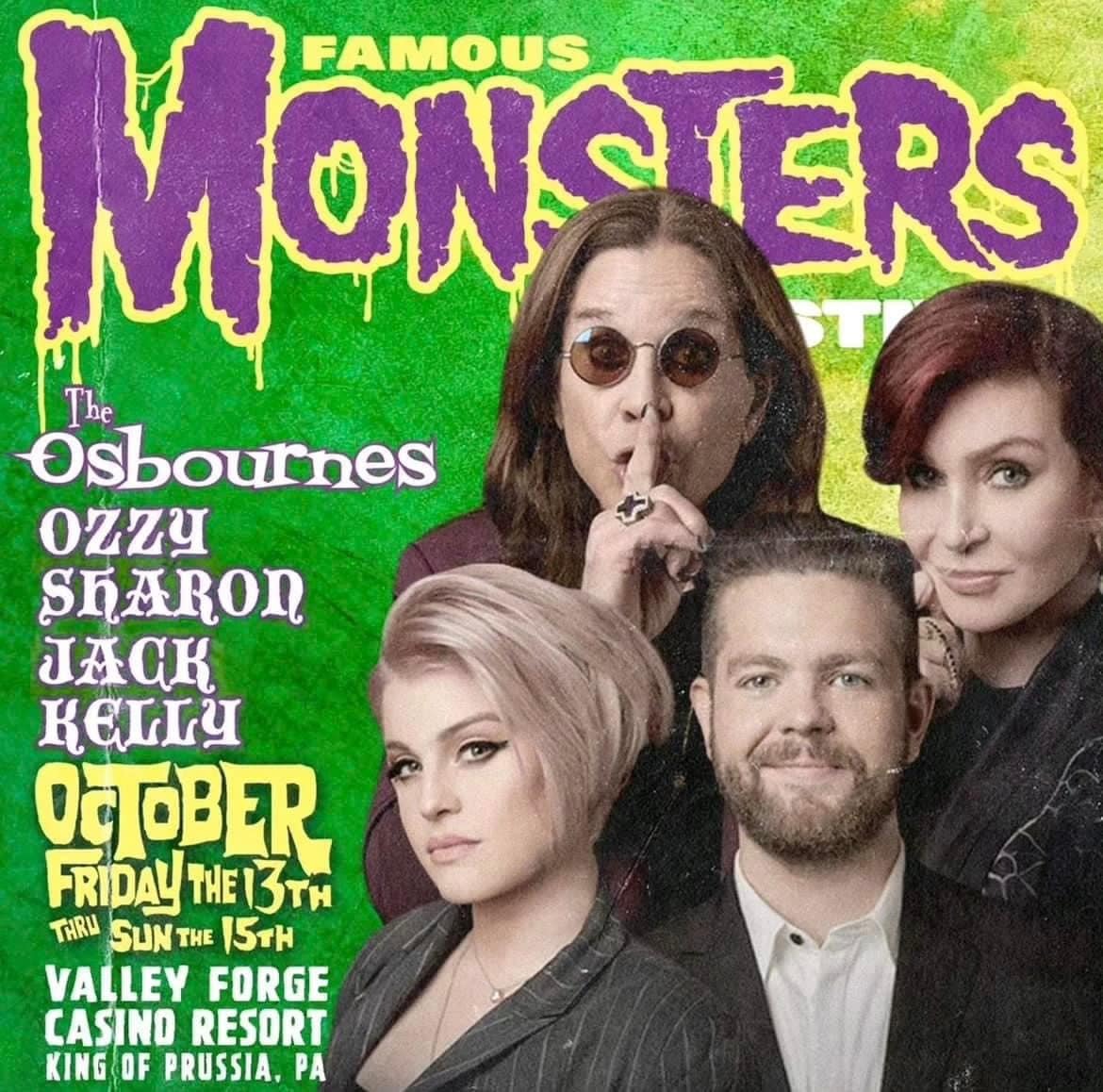 Ozzy Osbourne, pe coperta revistei Monsters, alături de familia sa