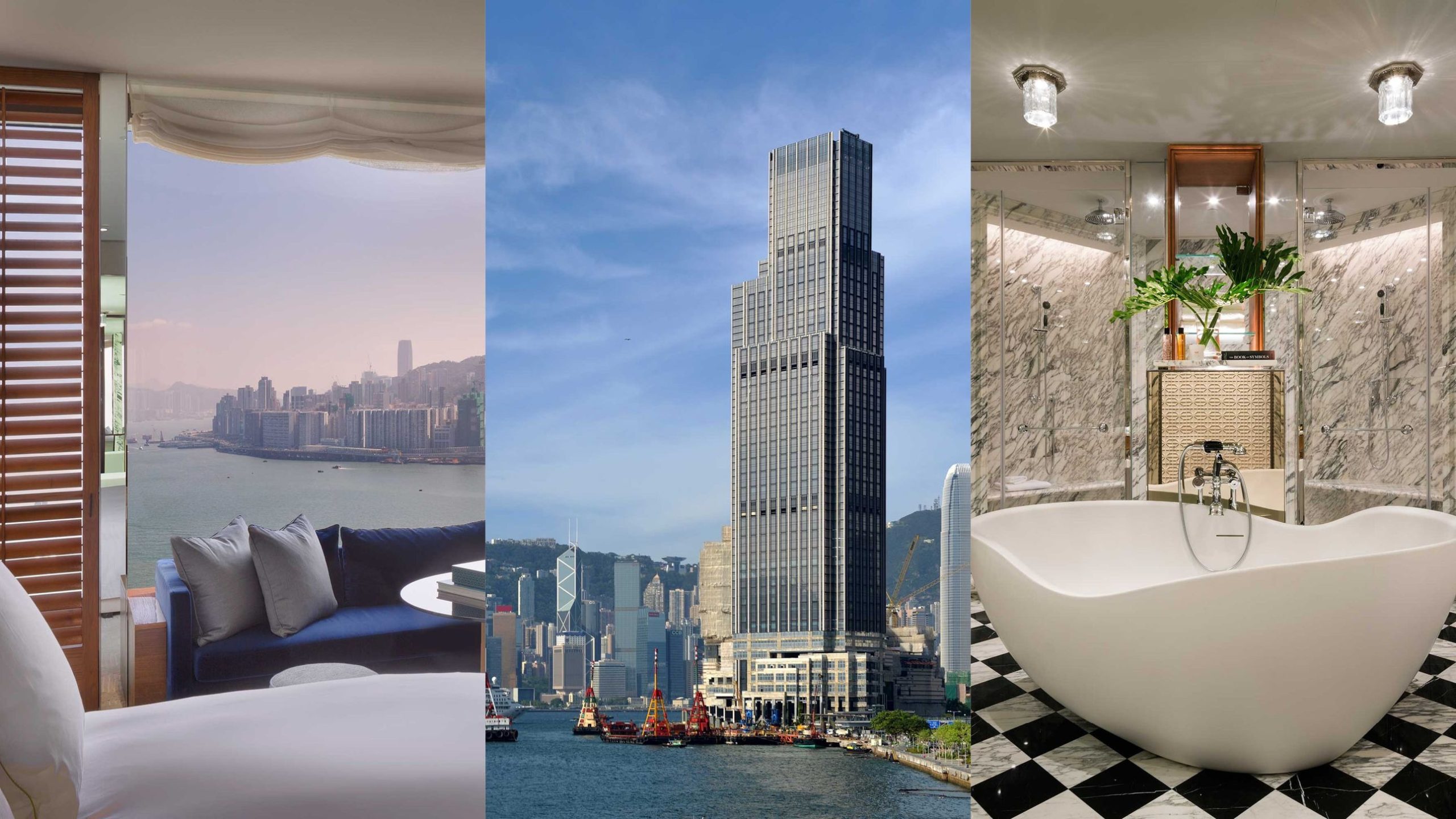 Imagine din hotelul Rosewood Hong Kong vedere spectaculoasă și servicii de cinci stele.