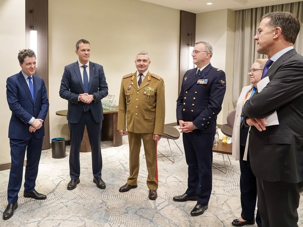 Nicușor Dan la NATO-Industry Forum Sursă foto: Facebook