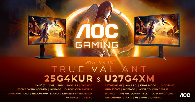 AOC prezintă două monitoare noi pentru gaming, făcute pentru nevoi diferite