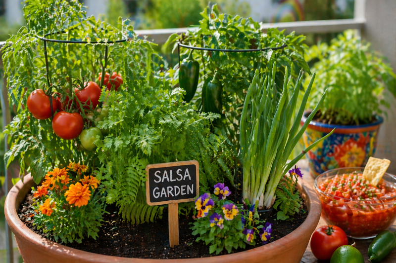 Ce este o „grădină de salsa”? Trendul care îți transformă ghivecele într-o sursă de ingrediente proaspete