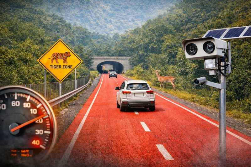 De ce a introdus India marcajul roșu pe autostrăzi. Soluția care îi face pe șoferi să reducă viteza fără amenzi