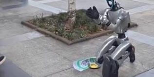 Cerșește pe trotuar și primește donații prin telefon. Robotul din China care a devenit fenomen online