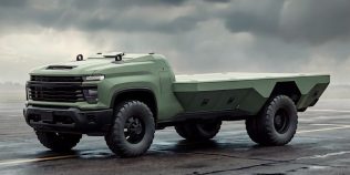 General Motors a construit un Chevrolet Silverado militar fără cabină și fără șofer. Vehiculul poate transporta răniți