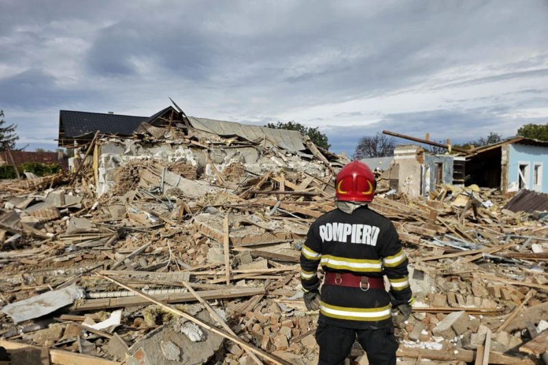 Momentul exploziei devastatoare din Vrancea, surprins pe camere. O butelie cu GPL ar fi sărit în aer, mai multe locuințe au fost distruse